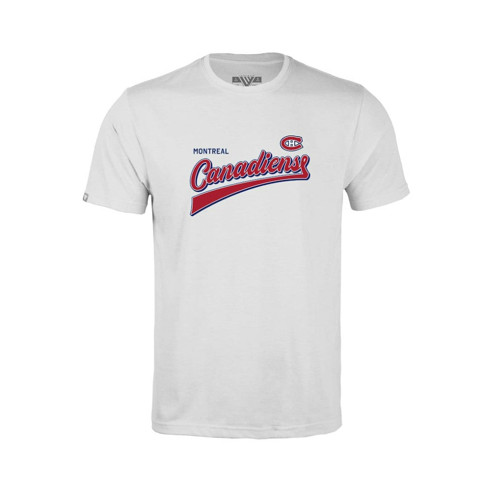 NHL White Montreal Canadiens Levelwear Youth Little Richmond Retro Script T-Shirt