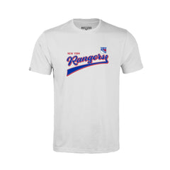 NHL White New York Rangers Levelwear Youth Little Richmond Retro Script T-Shirt