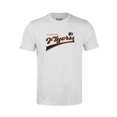 NHL White Philadelphia Flyers Levelwear Youth Little Richmond Retro Script T-Shirt