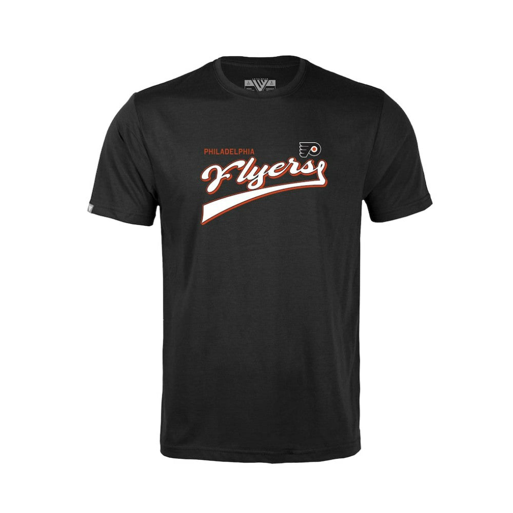 NHL Black Philadelphia Flyers Levelwear Youth Little Richmond Retro Script T-Shirt