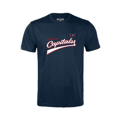 NHL Navy Washington Capitals Levelwear Youth Little Richmond Retro Script T-Shirt