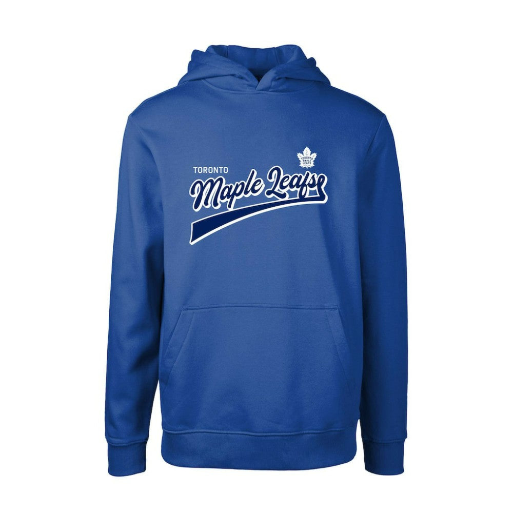 NHL Blue Toronto Maple Leafs Levelwear Youth Podium Retro Script Fleece Pullover Hoodie