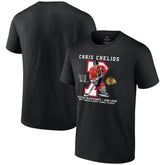 NHL Black Chris Chelios Chicago Blackhawks Jersey Retirement T-Shirt