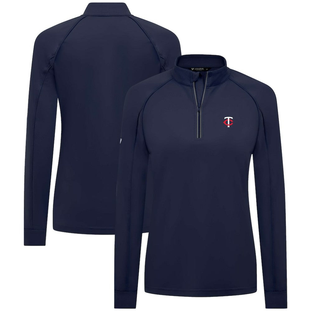 MLB Minnesota Twins Levelwear Women's Kinetic Insignia Quarter-Zip Pullover