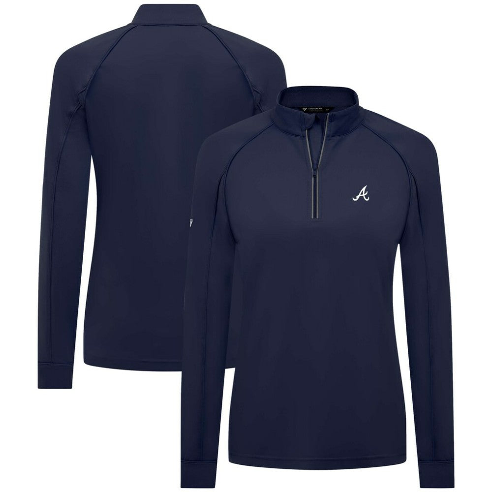 MLB Atlanta Braves Levelwear Women's Kinetic Insignia Quarter-Zip Pullover