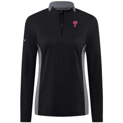 MLB Philadelphia Phillies Levelwear Women's Moxie Insignia Quarter-Zip Pullover