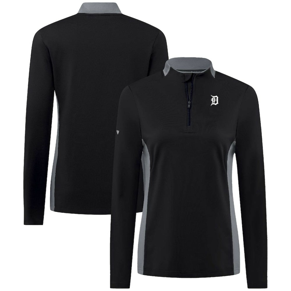 MLB Detroit Tigers Levelwear Women's Moxie Insignia Quarter-Zip Pullover