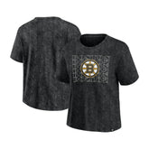 NHL Black Boston Bruins Fanatics Women's Faded Wash T-Shirt