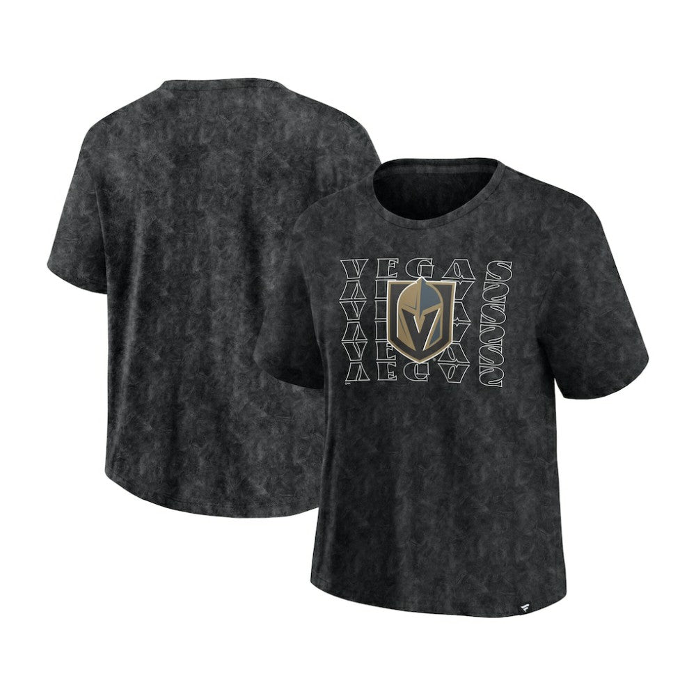 NHL Black Vegas Golden Knights Fanatics Women's Faded Wash T-Shirt