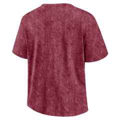 NHL Burgundy Colorado Avalanche Fanatics Women's Faded Wash T-Shirt