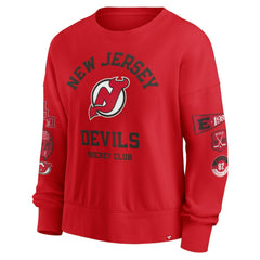 NHL Red New Jersey Devils Fanatics Women's Go Team Pullover Sweatshirt