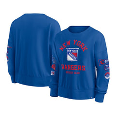 NHL Blue New York Rangers Fanatics Women's Go Team Pullover Sweatshirt