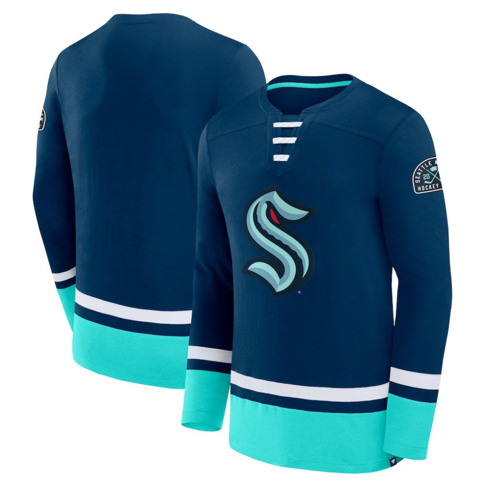 NHL Deep Sea Blue Seattle Kraken Fanatics High Point Long Sleeve T-Shirt