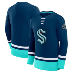 NHL Deep Sea Blue Seattle Kraken Fanatics High Point Long Sleeve T-Shirt