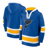 NHL Blue St. Louis Blues Fanatics Inside Line Fleece Pullover Hoodie- Blue
