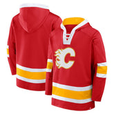 NHL Red Calgary Flames Fanatics Inside Line Fleece Pullover Hoodie- Red