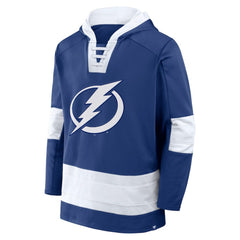 NHL Blue Tampa Bay Lightning Fanatics Inside Line Fleece Pullover Hoodie- Blue