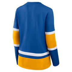 NHL Blue St. Louis Blues Fanatics Women's Prime Time Lace-Up Long Sleeve T-Shirt