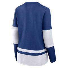 NHL Blue Tampa Bay Lightning Fanatics Women's Prime Time Lace-Up Long Sleeve T-Shirt