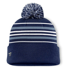 Fundamental Striped Cuffed Knit Hat with Pom - Dallas Cowboys