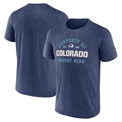 NHL Heather Heather Blue Colorado Avalanche Fanatics Property Of T-Shirt