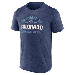 NHL Heather Heather Blue Colorado Avalanche Fanatics Property Of T-Shirt