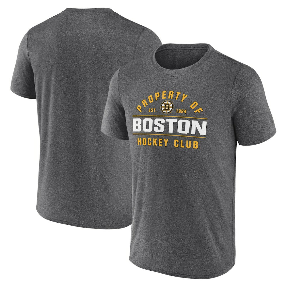 NHL Heather Charcoal Boston Bruins Fanatics Property Of T-Shirt
