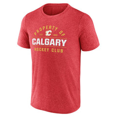 NHL Heather Red Calgary Flames Fanatics Property Of T-Shirt