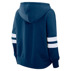 NHL Deep Sea Blue Seattle Kraken Fanatics Women's Oversized Seize Pullover Hoodie