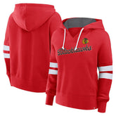 NHL Red Chicago Blackhawks Fanatics Women's Oversized Seize Pullover Hoodie
