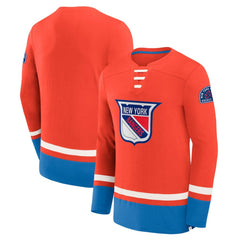 NHL Blue New York Rangers Fanatics Vintage High Point Long Sleeve T-Shirt