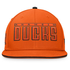 NHL Black Anaheim Ducks Fanatics Fundamental Gino Stack Snapback Hat