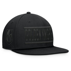 NHL Black Vegas Golden Knights Fanatics Heritage Ice Time Wordmark Fitted Hat