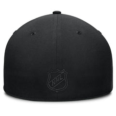 NHL Black Vegas Golden Knights Fanatics Heritage Ice Time Wordmark Fitted Hat