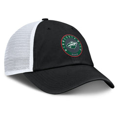 NHL Black/Gray Minnesota Wild Fanatics Averie Trucker Adjustable Hat