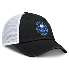 NHL Black/White Buffalo Sabres Fanatics Averie Trucker Adjustable Hat
