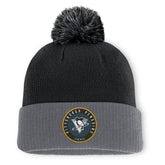 NHL Black Pittsburgh Penguins Fanatics Aspyn Cuffed Knit Hat with Pom