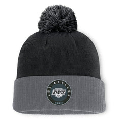 NHL Black Los Angeles Kings Fanatics Aspyn Cuffed Knit Hat with Pom