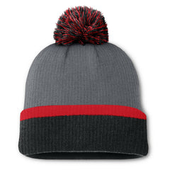NHL Charcoal Detroit Red Wings Fanatics Women's Cuffed Knit Hat with Pom
