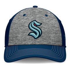 NHL Gray/Navy Seattle Kraken Fanatics Fundamental Top Shelf 2-Tone Flex Hat
