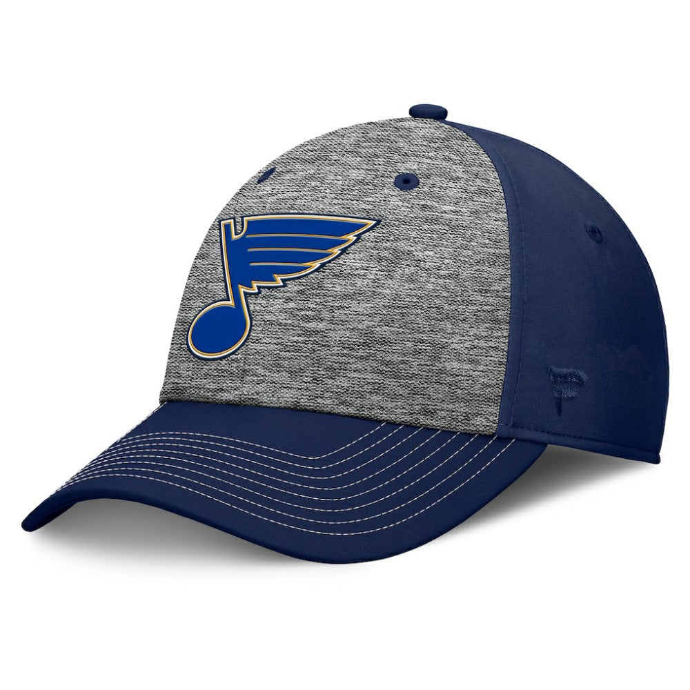 NHL Gray/Navy St. Louis Blues Fanatics Fundamental Top Shelf 2-Tone Flex Hat