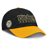 NHL Black/Gold Pittsburgh Penguins Fanatics Heritage Home Ice Two-Tone Adjustable Hat