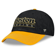 NHL Black/Gold Boston Bruins Fanatics Heritage Home Ice Two-Tone Adjustable Hat
