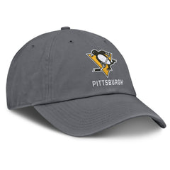 NHL Charcoal Pittsburgh Penguins Fanatics Washed Adjustable Hat