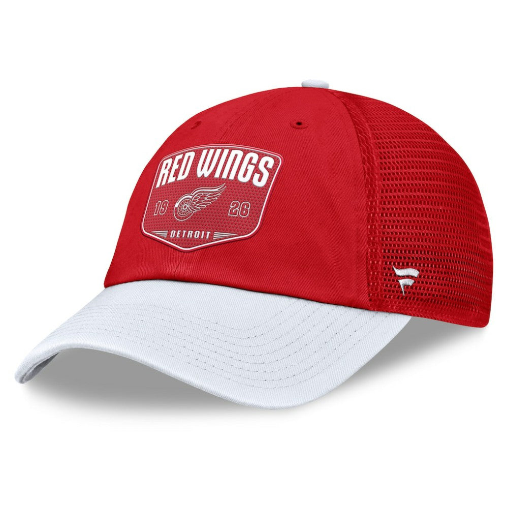 NHL Red Detroit Red Wings Fanatics Fundamental One-Time Trucker Adjustable Hat