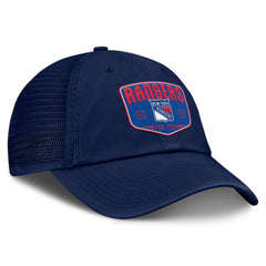 NHL Blue New York Rangers Fanatics Fundamental One-Time Trucker Adjustable Hat