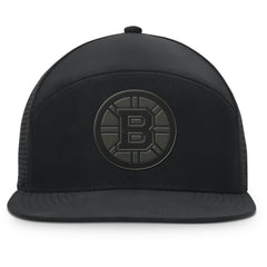 NHL Black Boston Bruins Fanatics Front Office Adjustable Hat