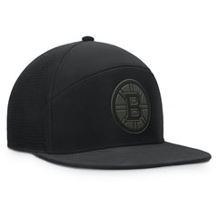 NHL Black Boston Bruins Fanatics Front Office Adjustable Hat