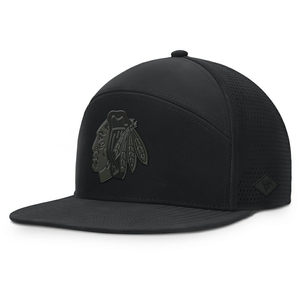 NHL Black Chicago Blackhawks Fanatics Front Office Adjustable Hat
