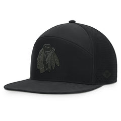 NHL Black Chicago Blackhawks Fanatics Front Office Adjustable Hat